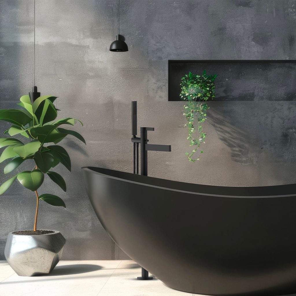 Tub faucet with hand shower Case