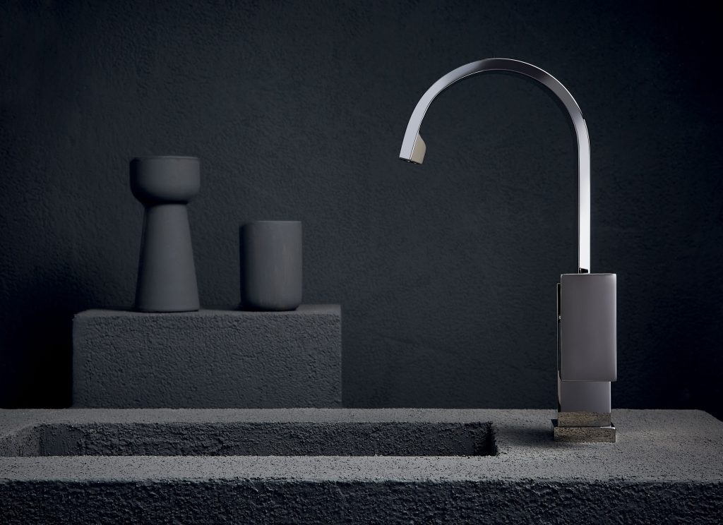 BOX FLAT chrome single-lever oriz.